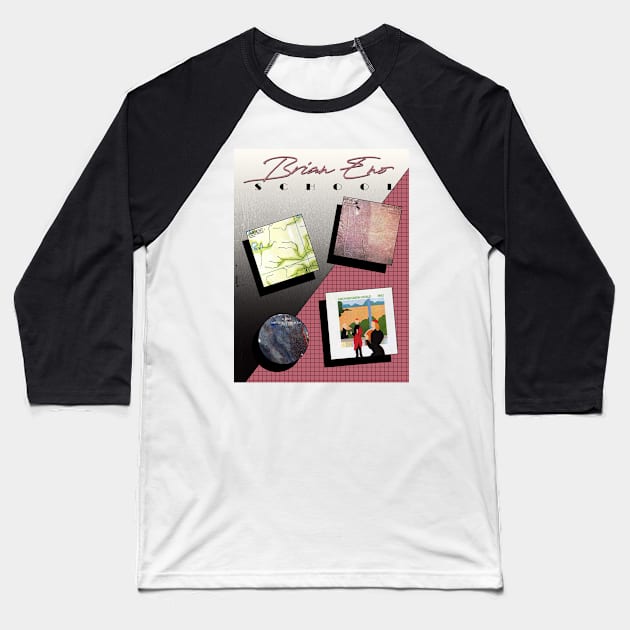 Brian Eno // Aesthetic albums Baseball T-Shirt by HectorVSAchille